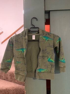 Carter's Green Dinosaur Zip Hoodie